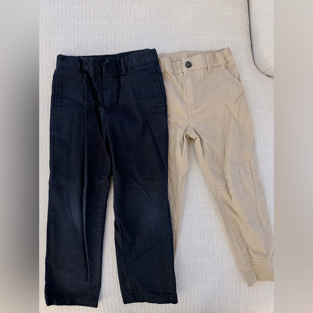 Polo by Ralph Lauren navy pant and Janie and Jack Tan jogger bundle 4T